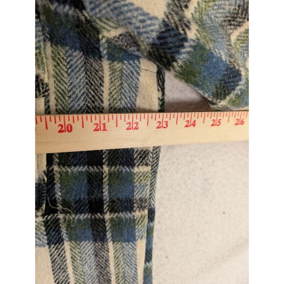 Vintage Kmart Flannel Shacket Mens Medium Buffalo Plaid 80s Western Button READ - Picture 7 of 16